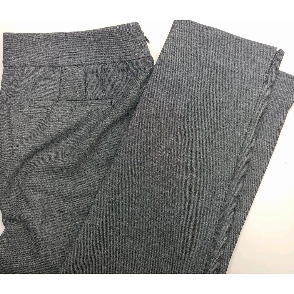 Talbots Chatham Ankle Pants 12P Gray Side Zip Career Slim Stretch